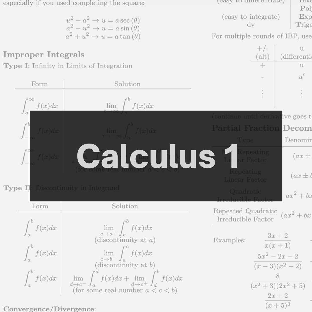 Calculus 1 course thumbnail